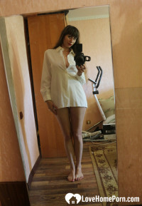 Horny teacher taking some selfies during lockdown