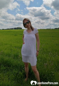 Hiking turns into some hot outdoor stripping