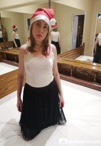 Sensational MILF teases in stockings for Christmas