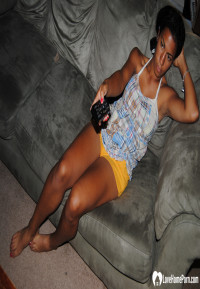 Squeezing my tits while I touch myself