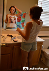 My roommate gets recorded in the bathroom