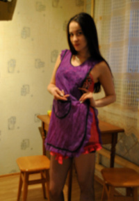 Naughty wife tries on a sexy outfit